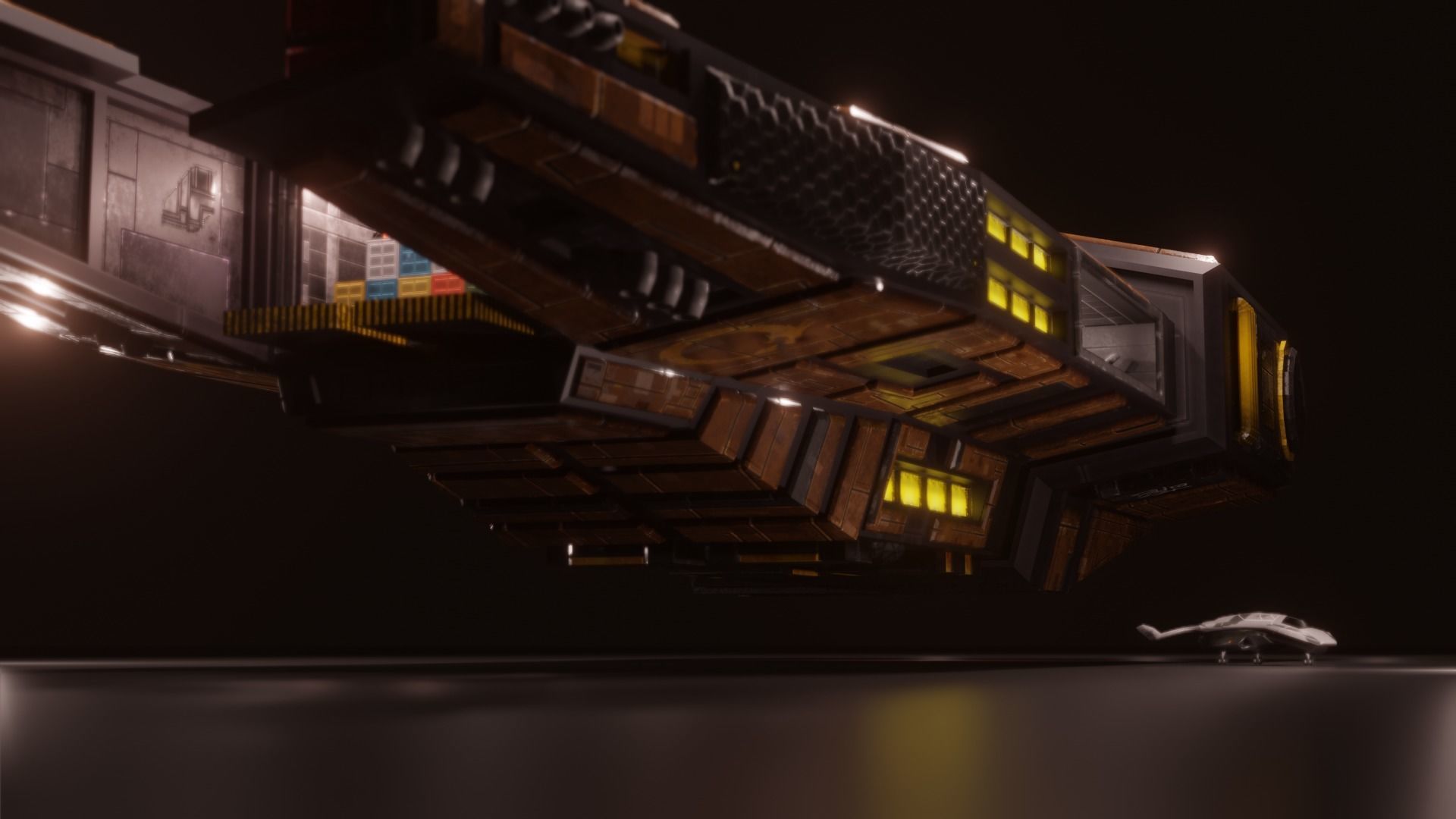 3D model Game-Ready Spaceship - Low Poly Stylized Sci-Fi VR / AR / low ...