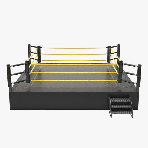 Wrestling Ring REGULATION SIZE 3D model CGTrader
