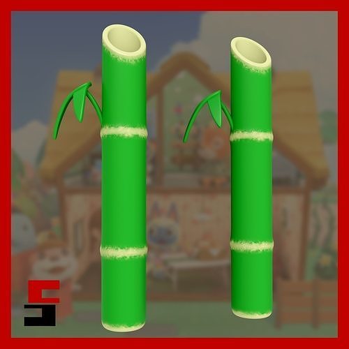 Animal Crossing Bamboo Wand Replica Prop 3D model 3D printable CGTrader