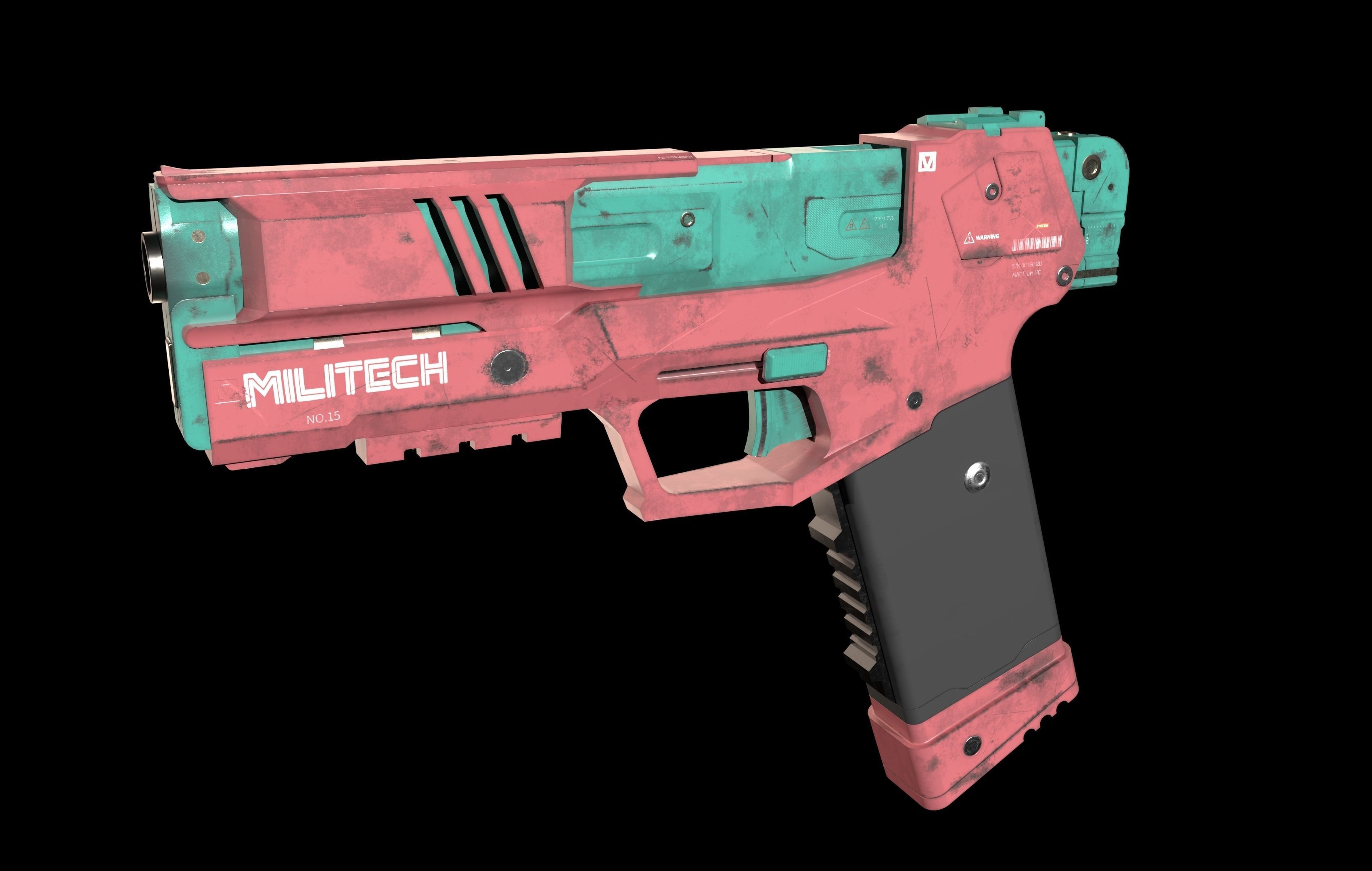 Cyberpunk2077 pistol Gun militech m76e 3D model CGTrader