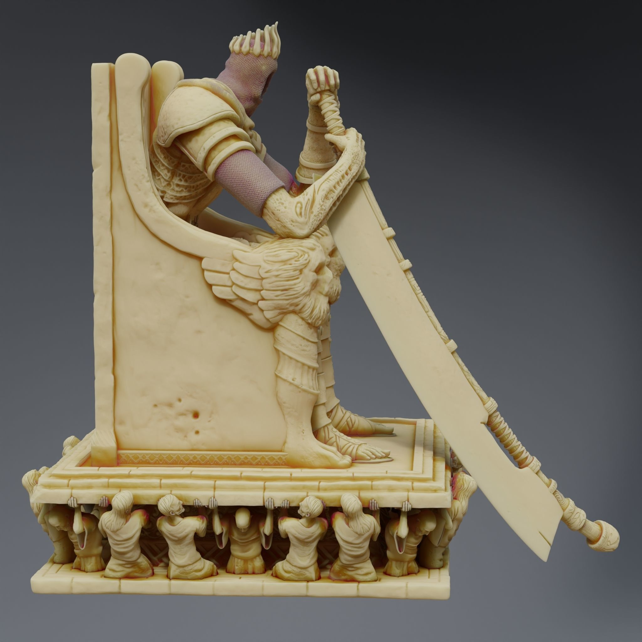 Yhorm the Giant Dark Souls 3 Boss Statue 3D model 3D printable CGTrader