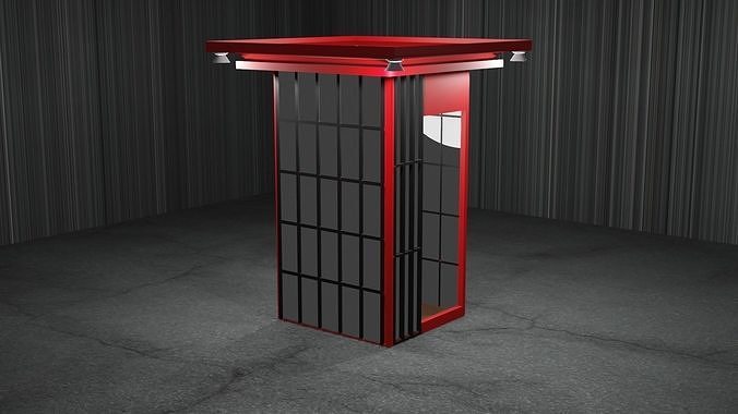 Modern Telephone Box free 3D model | CGTrader