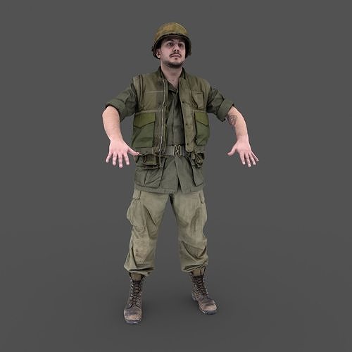 SOLDIER VIETNAM USA 3D MODEL - RAW SCAN 3D model | CGTrader