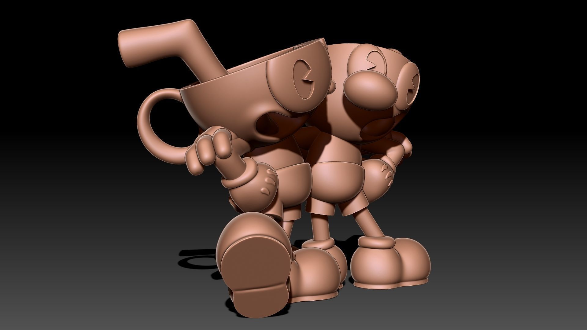 Cuphead Mugman 3D model 3D printable | CGTrader