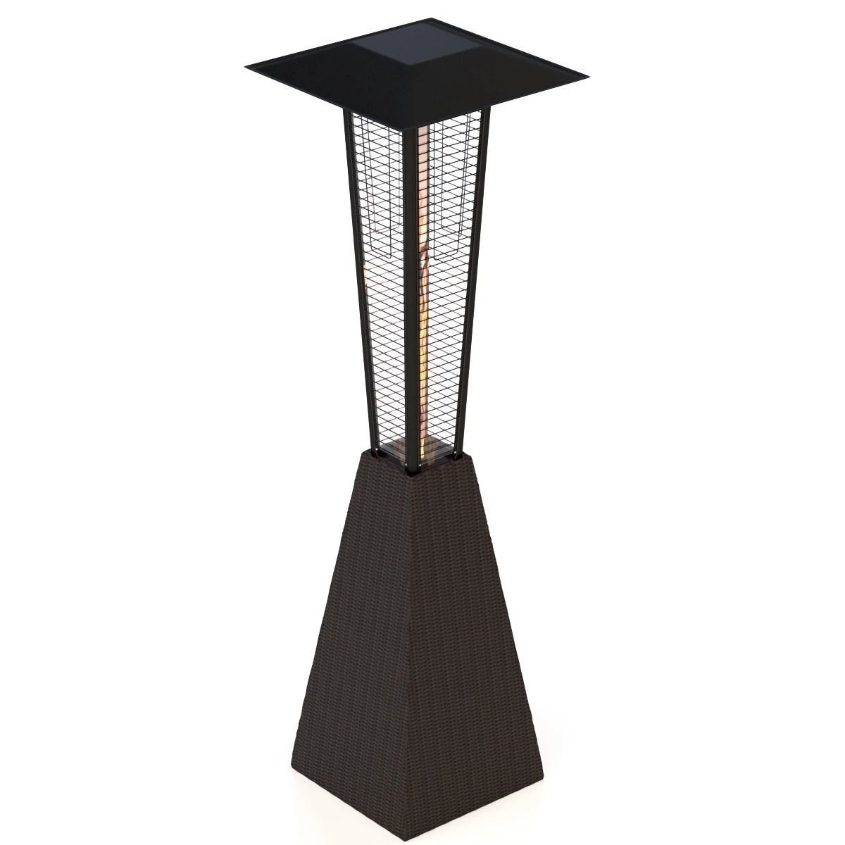 Mocha Pyramid Flame Outdoor Heater 3D model CGTrader