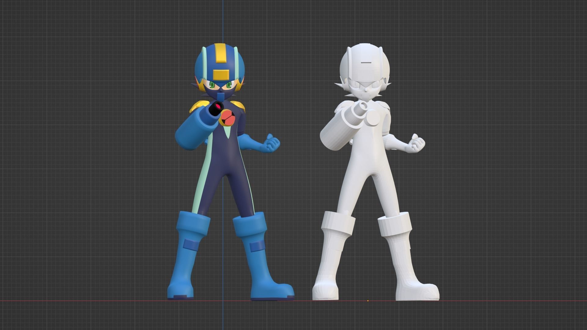 Exe Rig Model MegaMan EXE 3D Model 3D model rigged | CGTrader