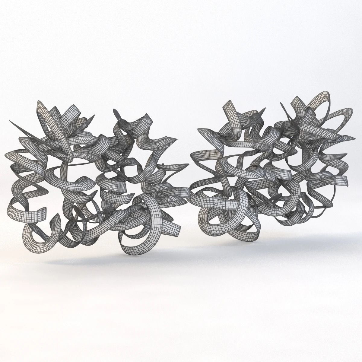 Ribbon Wall Sculpture 3D model | CGTrader