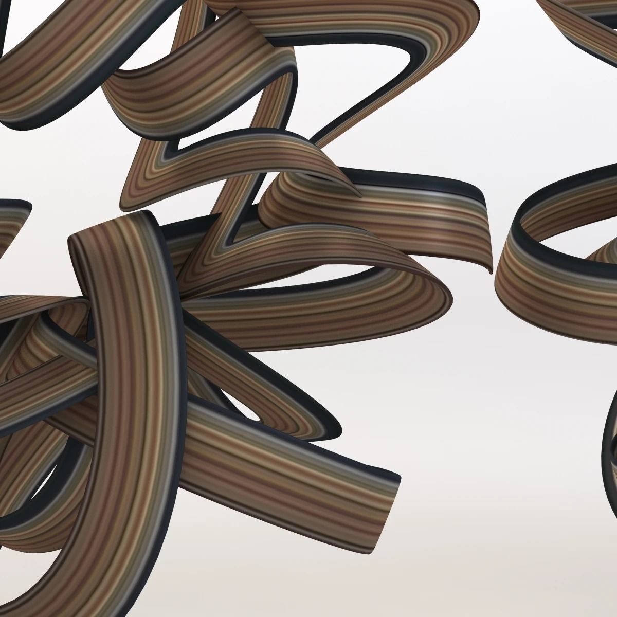 Ribbon Wall Sculpture 3D model | CGTrader