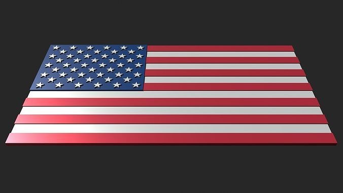 USA flag 3D model | CGTrader