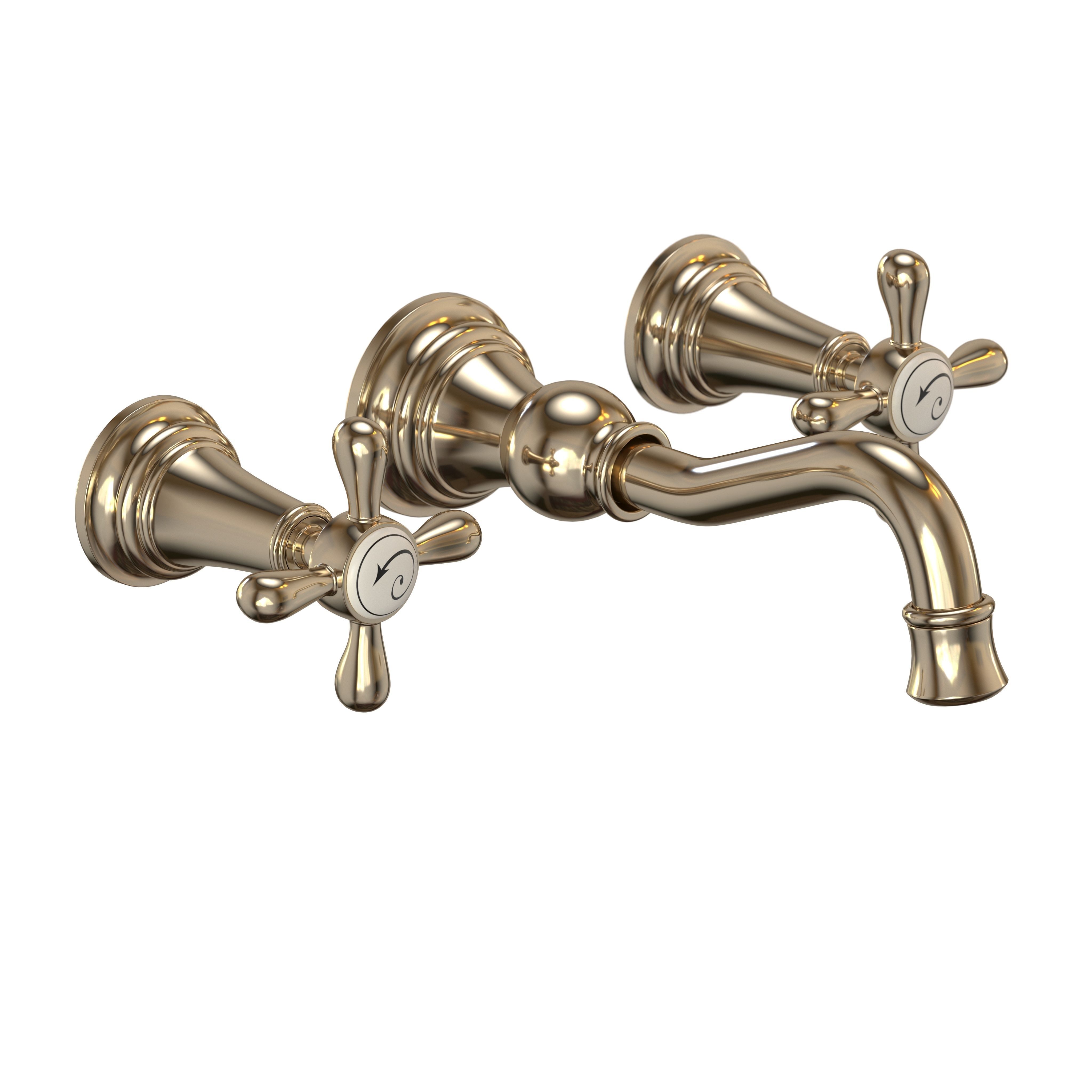 Moen Weymouth GPM Wall Mounted Widespread Bathroom Faucet 3D model ...