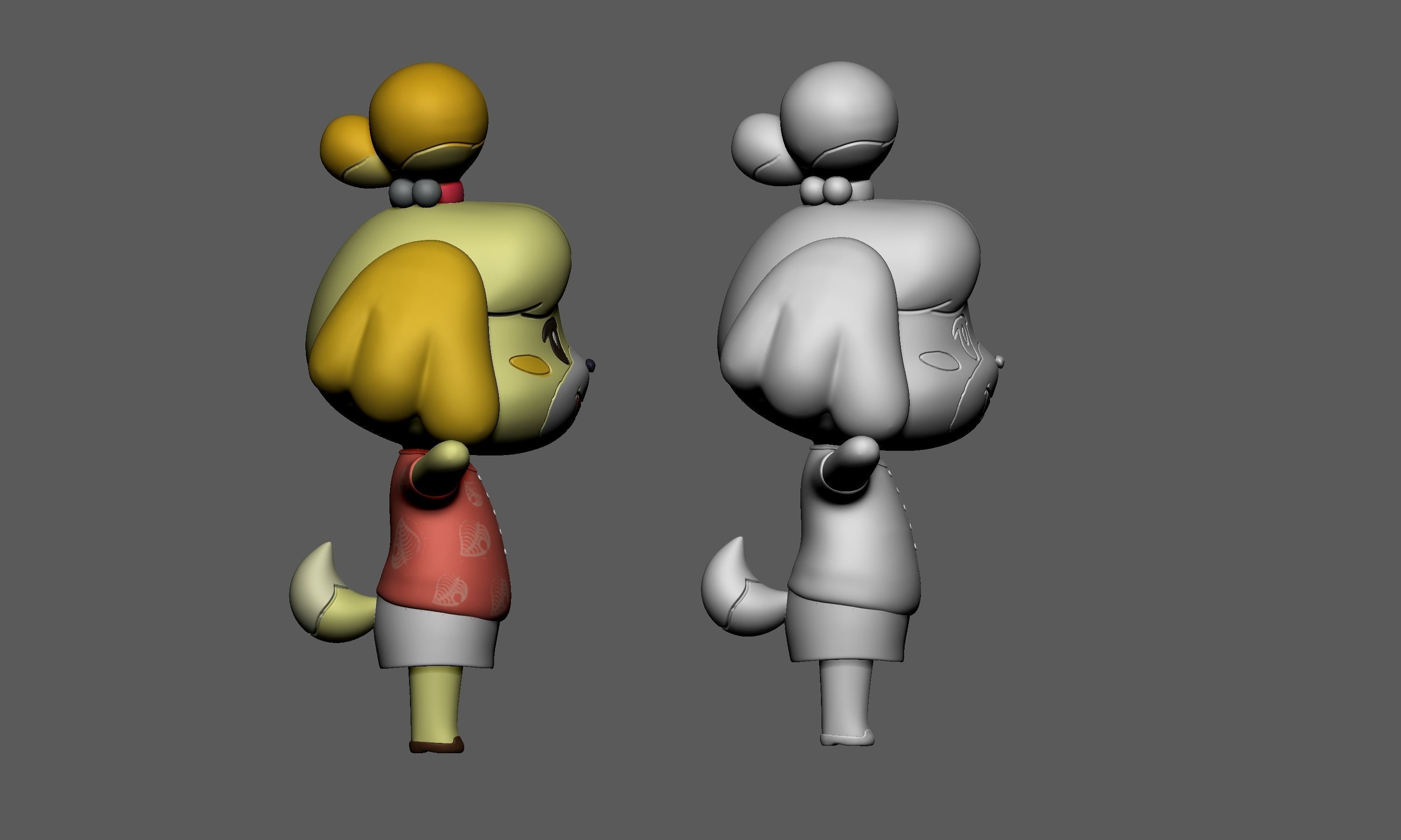 ANIMAL CROSSING ISABELLE POSE 2 3D model 3D printable CGTrader