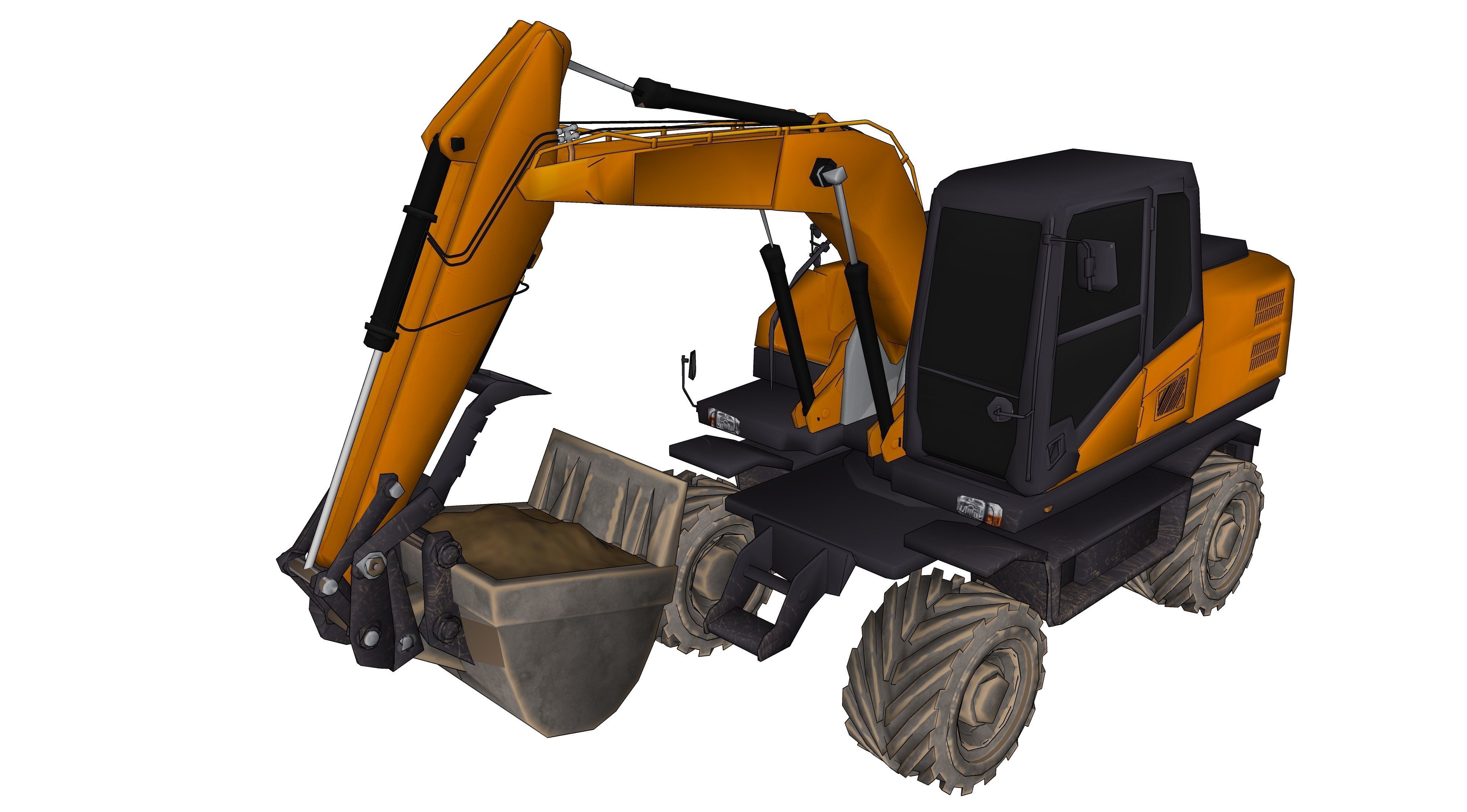 Excavator 3D model CGTrader