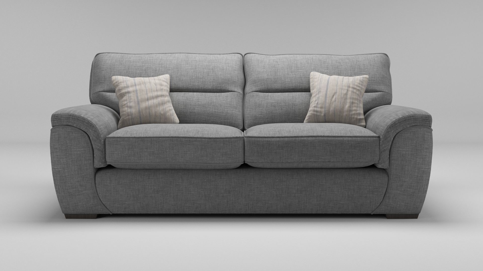 Grey 3 Seater Sofa 3D model | CGTrader