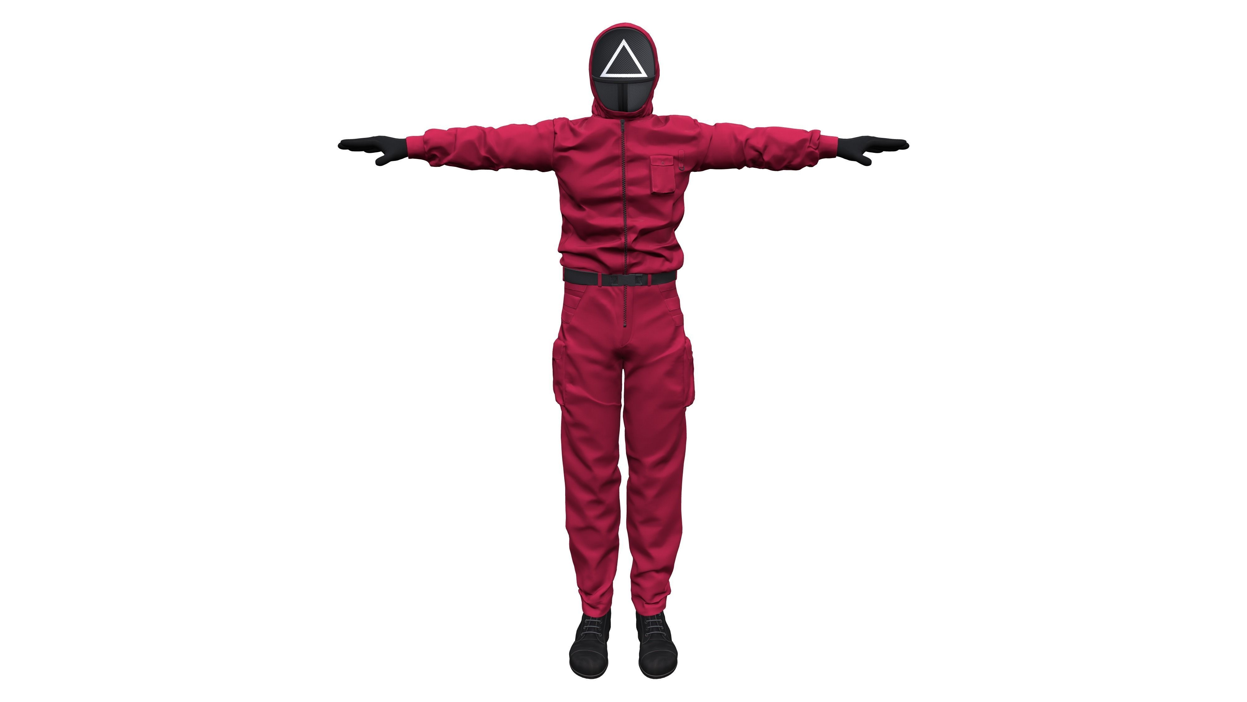 3D model Squid Game Red Guard Outfit VR / AR / lowpoly CGTrader