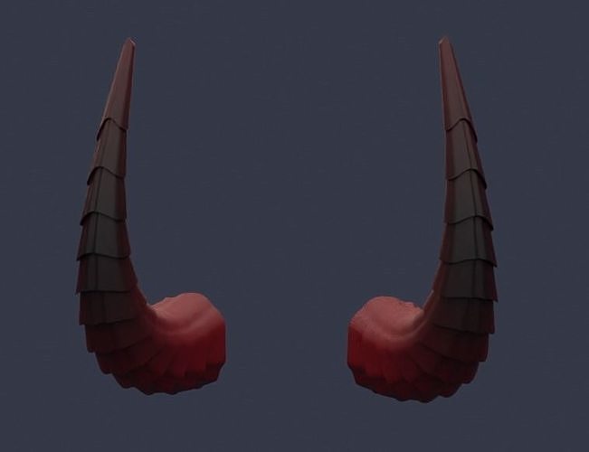 Demon horns 3D model 3D printable CGTrader