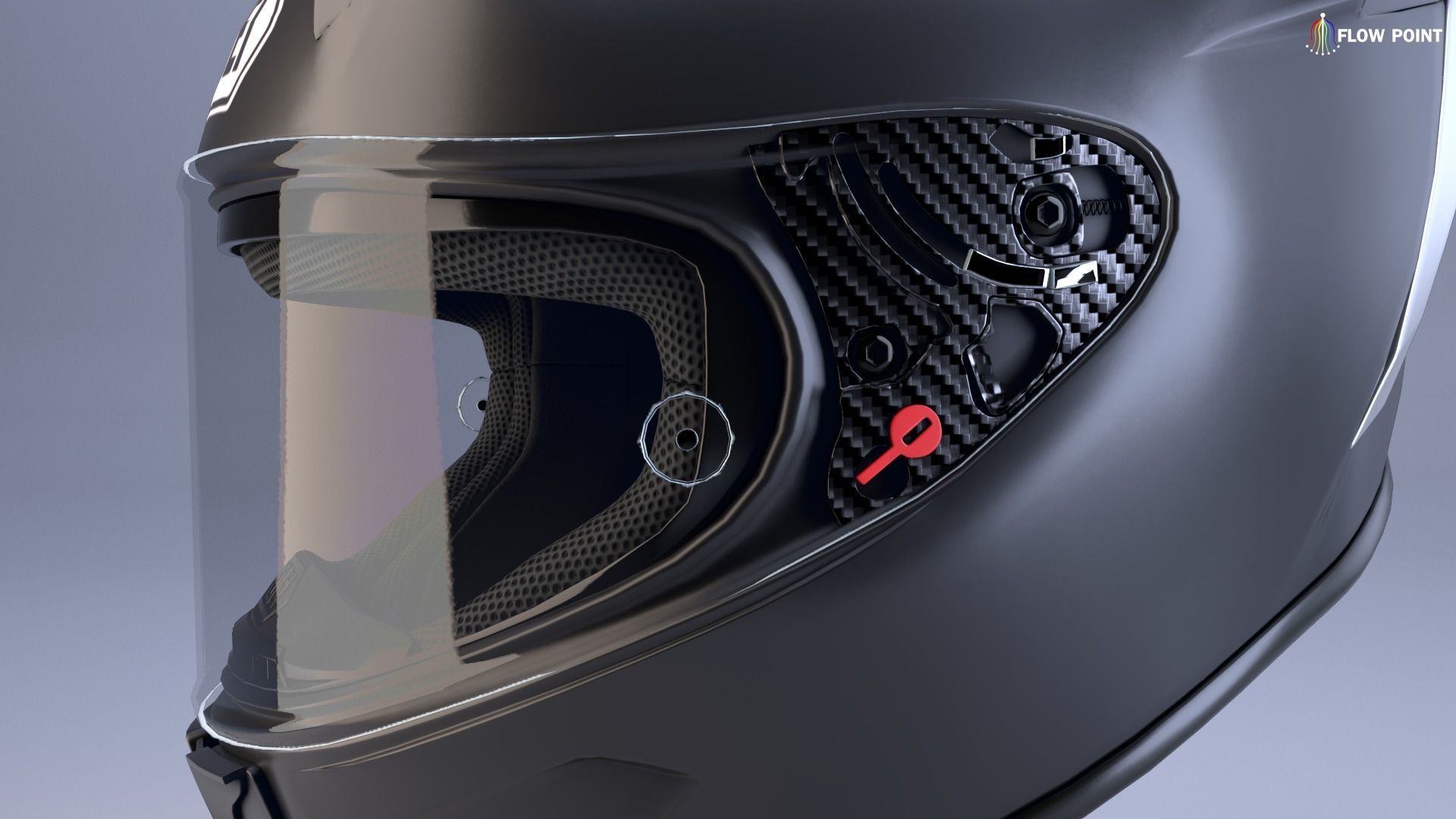 Shoei XSPRPro Helmet 3D model CGTrader