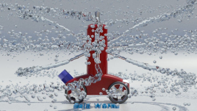 Fire Extinguisher Robot free 3D model | CGTrader