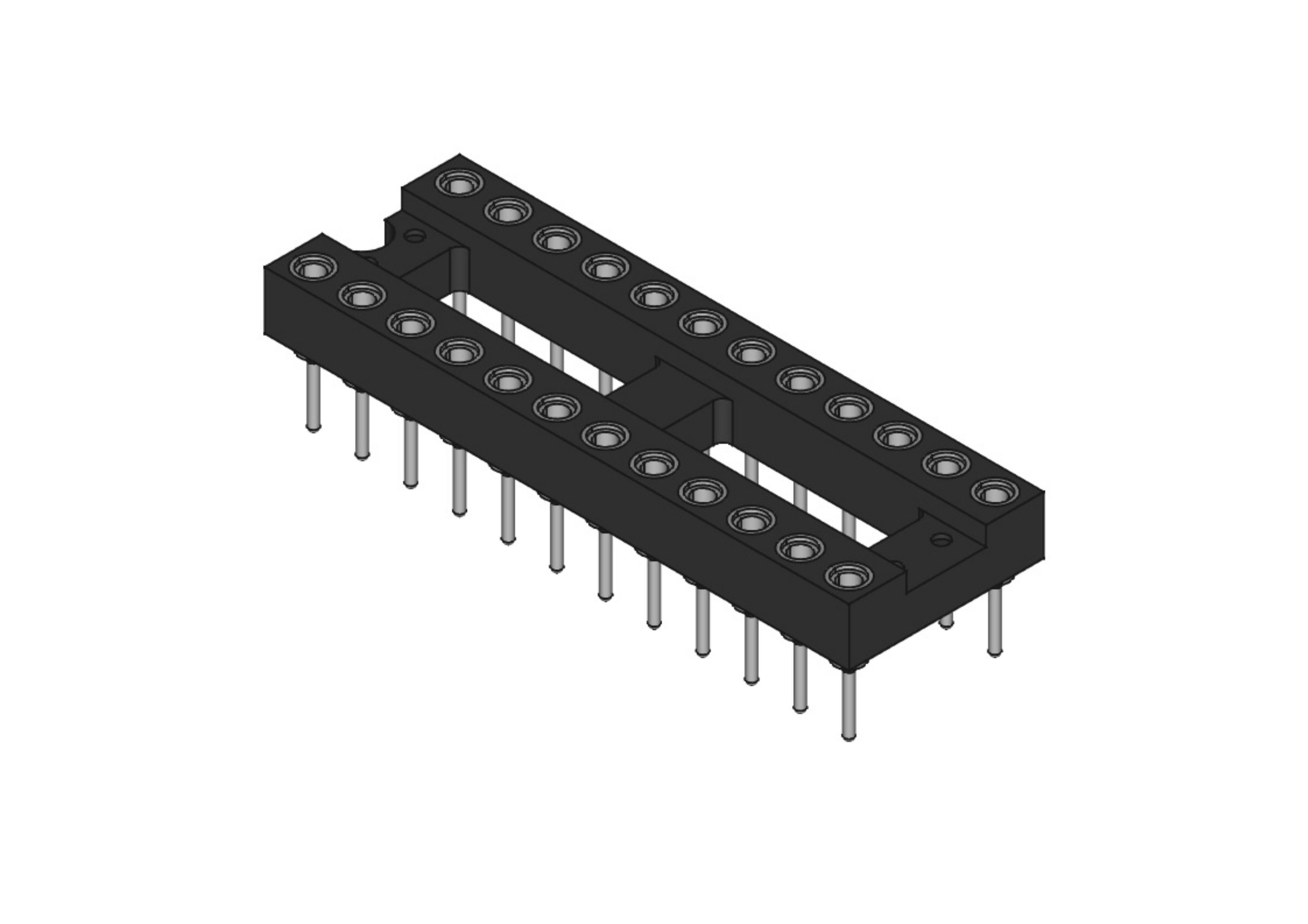 Socket DIP24 3D model | CGTrader