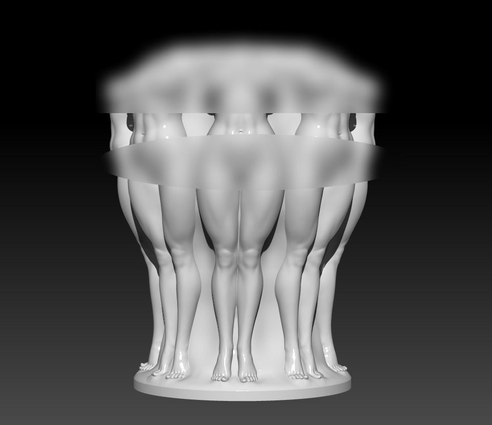 GIRL BODY VASE 3D model 3D printable CGTrader