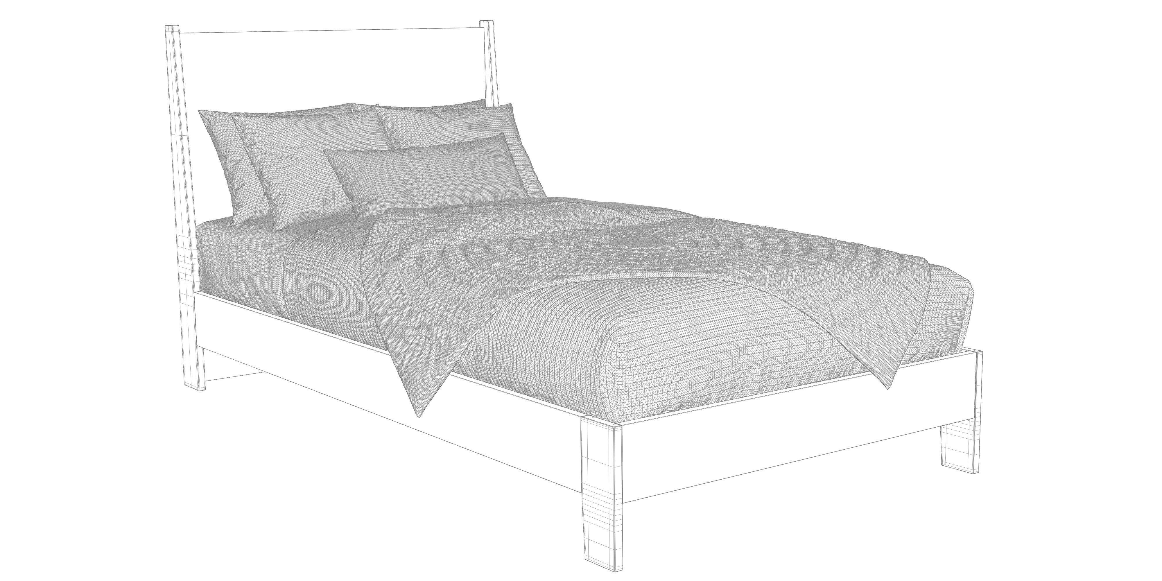 Pottery Barn Kidsmilo Single Bed 3D model CGTrader