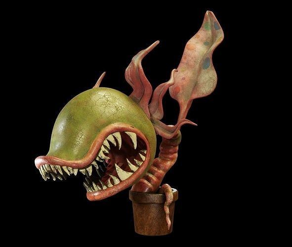 3D model 3D monsterplant game character from Plants versus zombies VR