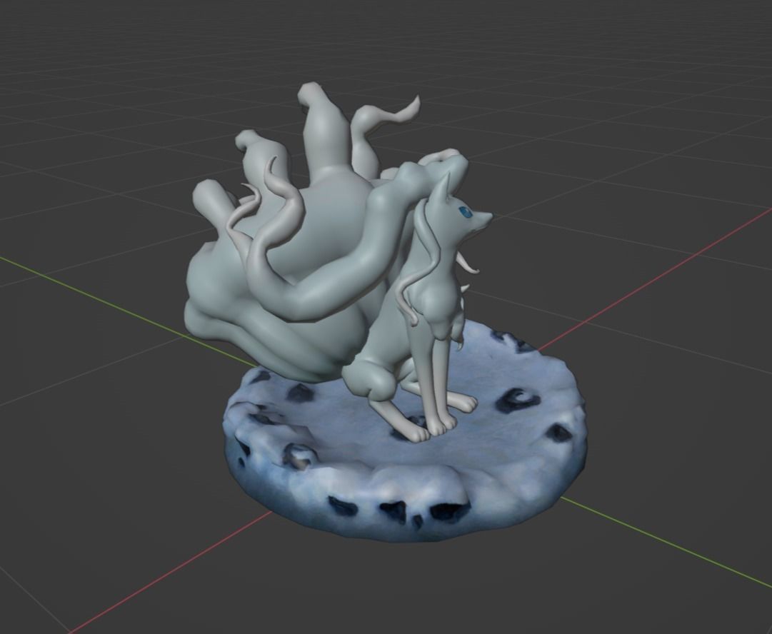 Alolan Ninetales pokemon 3D print model 3D model 3D printable | CGTrader