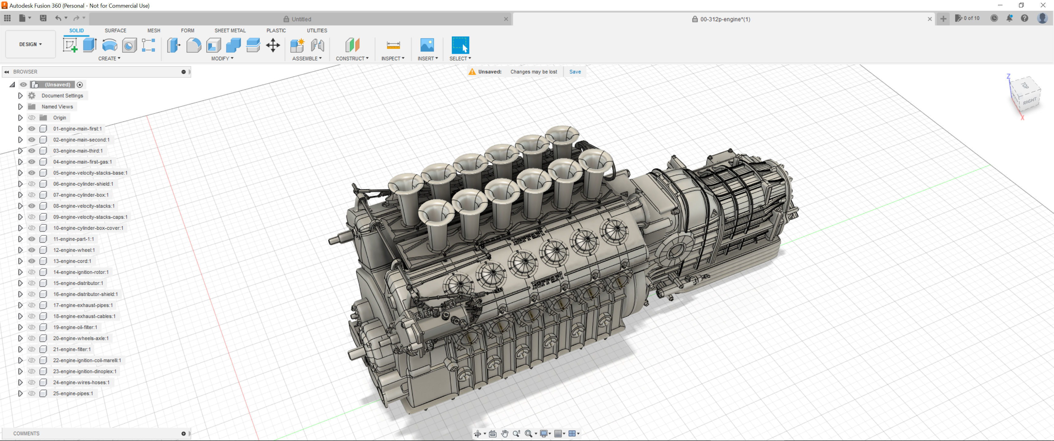 Ferrari 312P Classic Car Kit 3D model 3D printable CGTrader