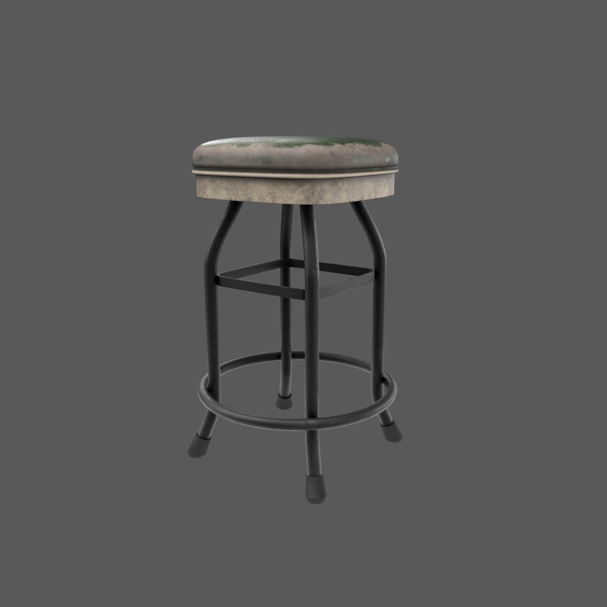 3D model Vintage Bar Stool Game Ready VR / AR / lowpoly CGTrader