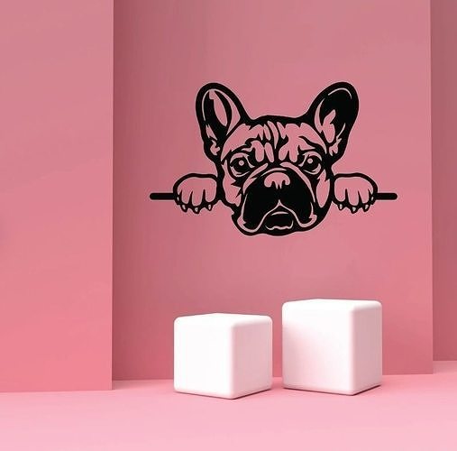FRENCH BULLDOG WALL DECORATION 3D model 3D printable CGTrader