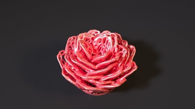 Rose voronoi 3D model 3D printable | CGTrader