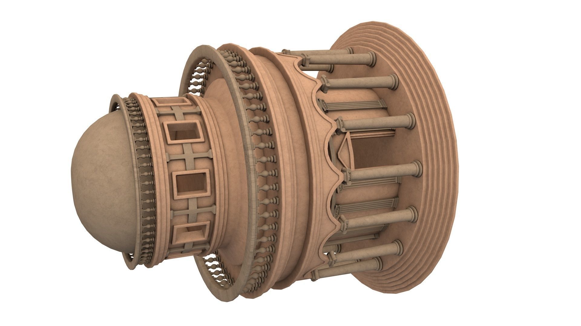 Rotunda collection tower 3D model CGTrader