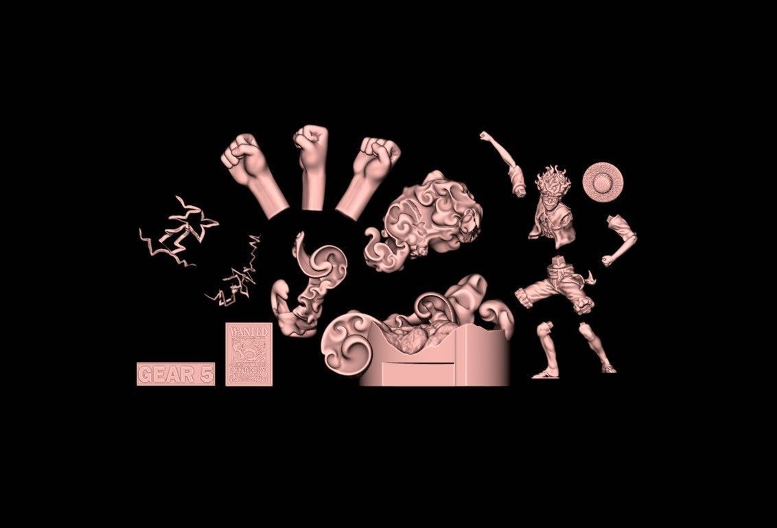 Luffy Gear 5 3d Printing 3d Model 3d Printable Cgtrader