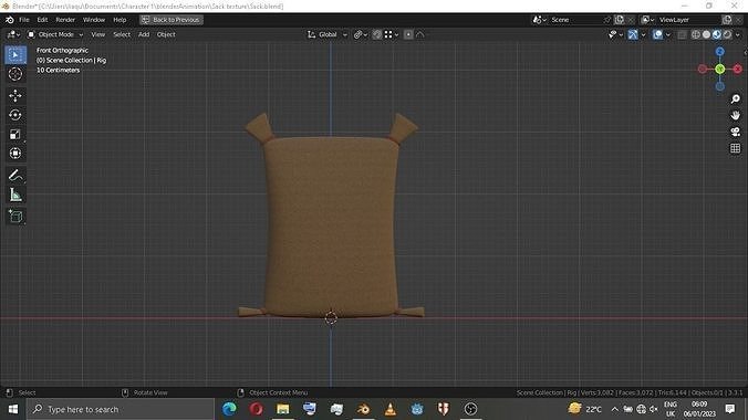 Sack Rigged free VR / AR / low-poly 3D model animated rigged | CGTrader