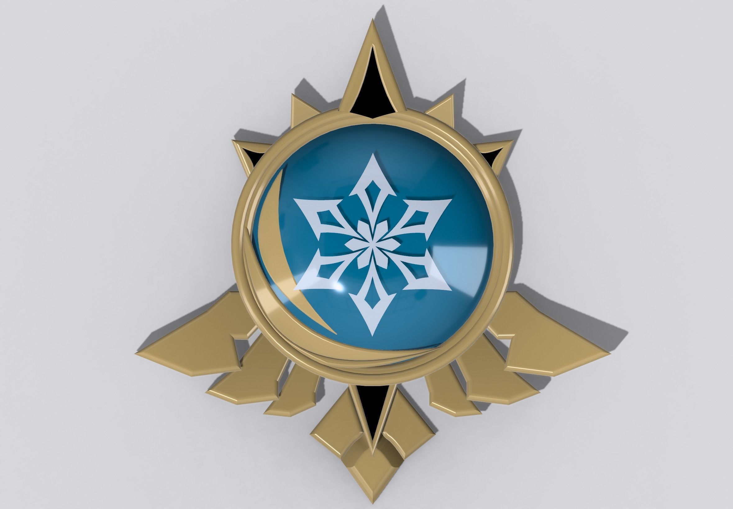 Mondstadt Cryo Vision Genshin Impact 3D model 3D printable CGTrader