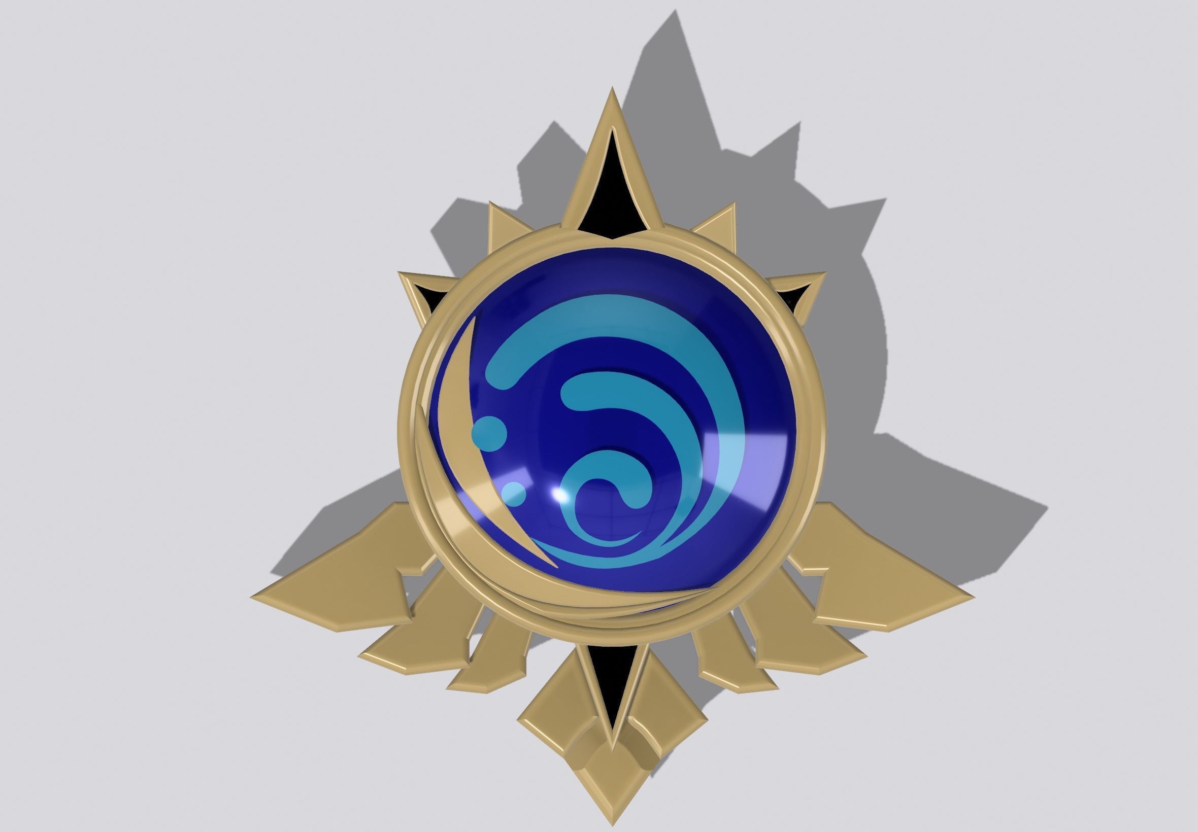 Mondstadt Hydro Vision Genshin Impact 3D model 3D printable CGTrader