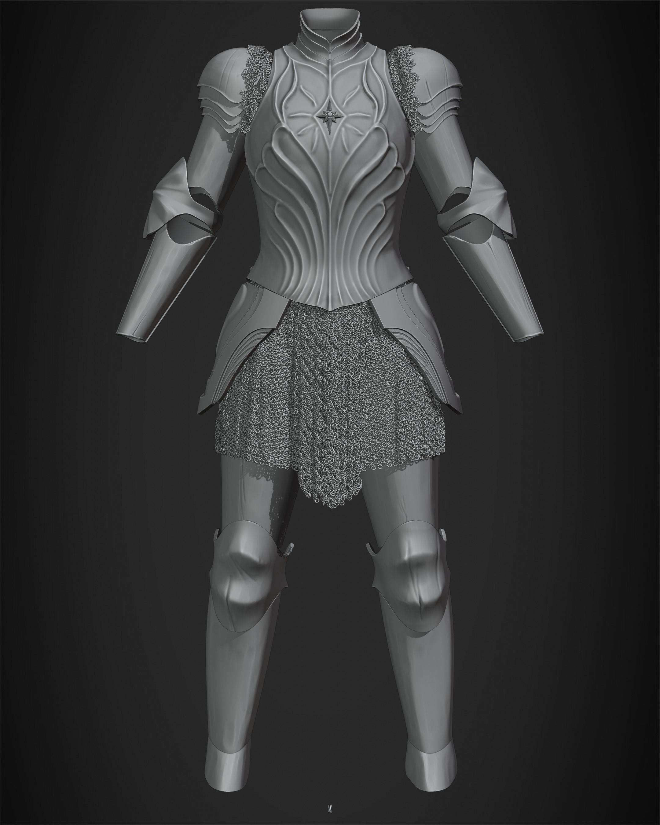 LOTR Galadriel Numenor Armor for Cosplay 3D model 3D printable | CGTrader
