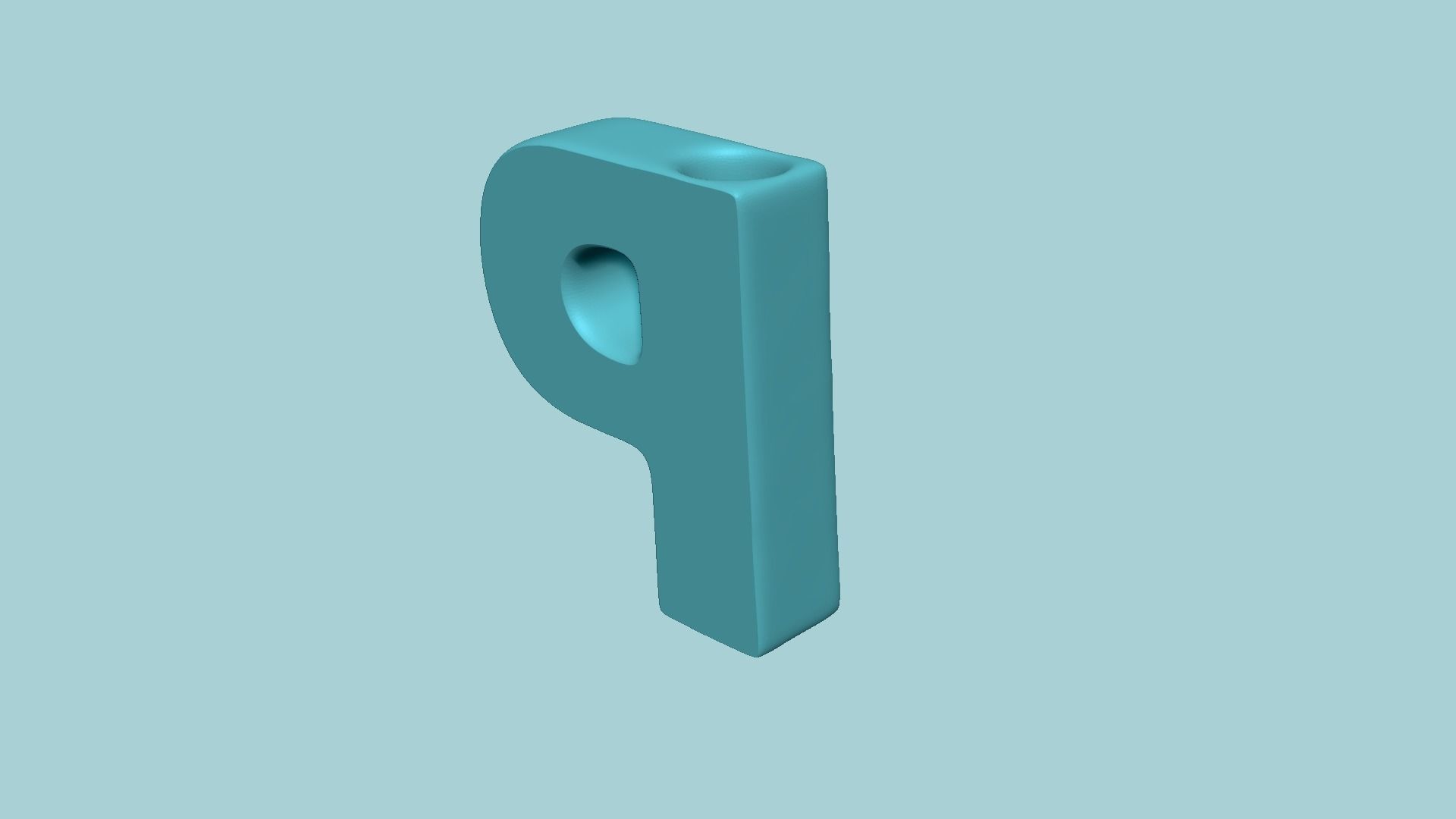 Vase P Alphabet Vases Collection Letters STL Printable 3D model 3D