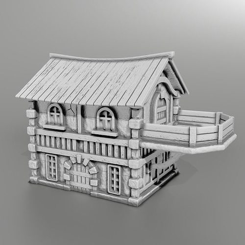 medieval house 3D model 3D printable | CGTrader