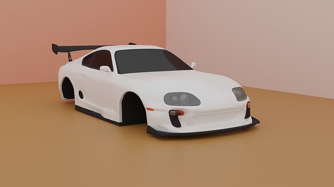 Toyota Supra MKVI Low-poly 3D model
