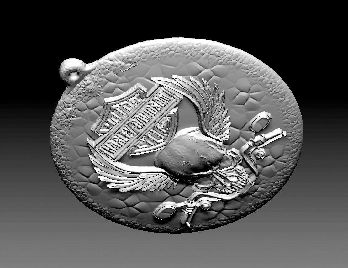 HM Harley Davidson Keychain 3D model 3D printable CGTrader