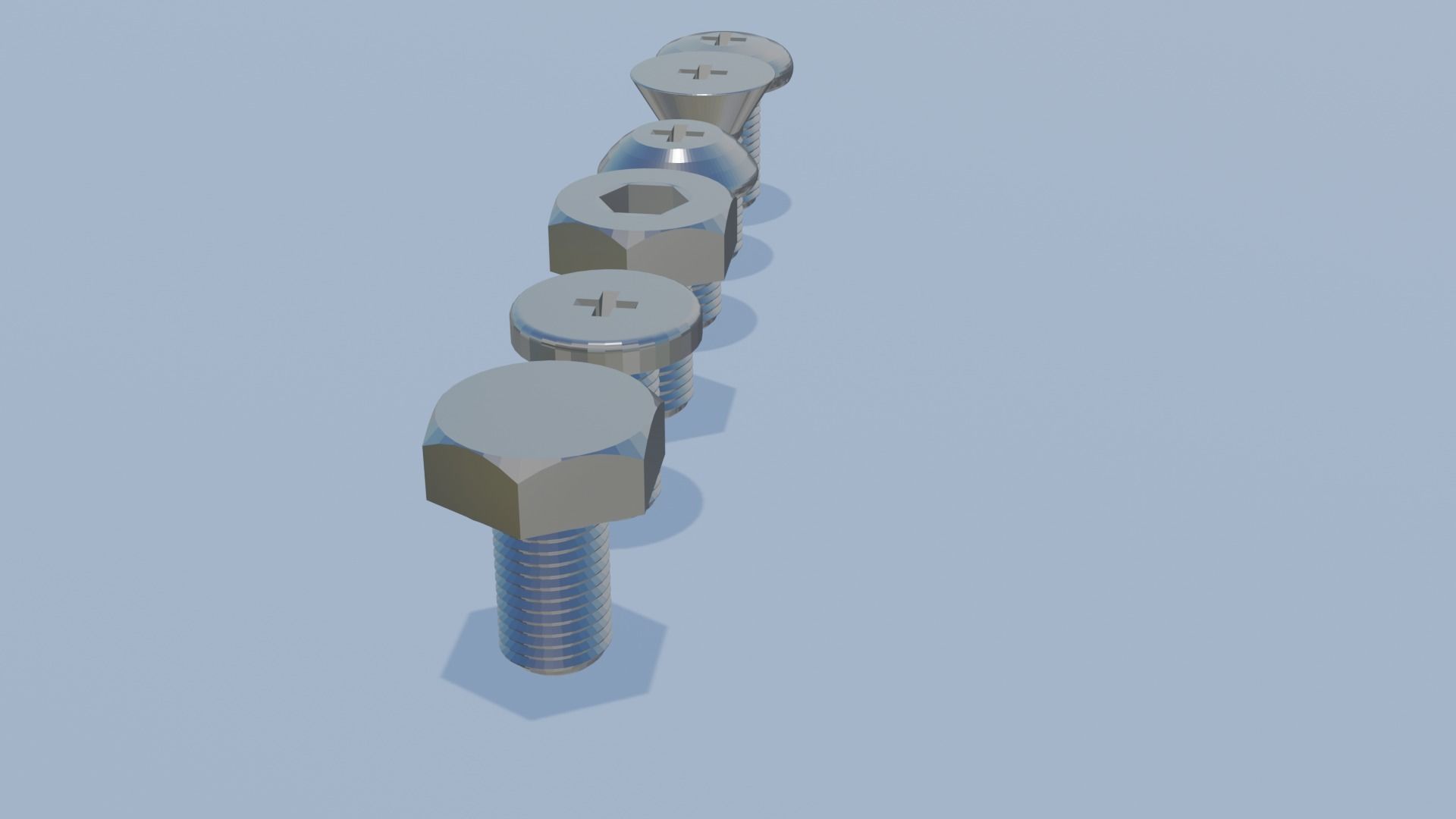 Bolts nut and free 3D model 3D printable | CGTrader