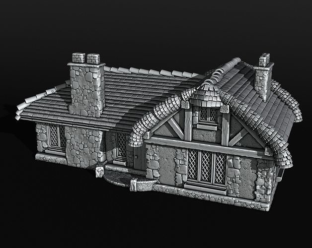 medieval house 3D model 3D printable | CGTrader