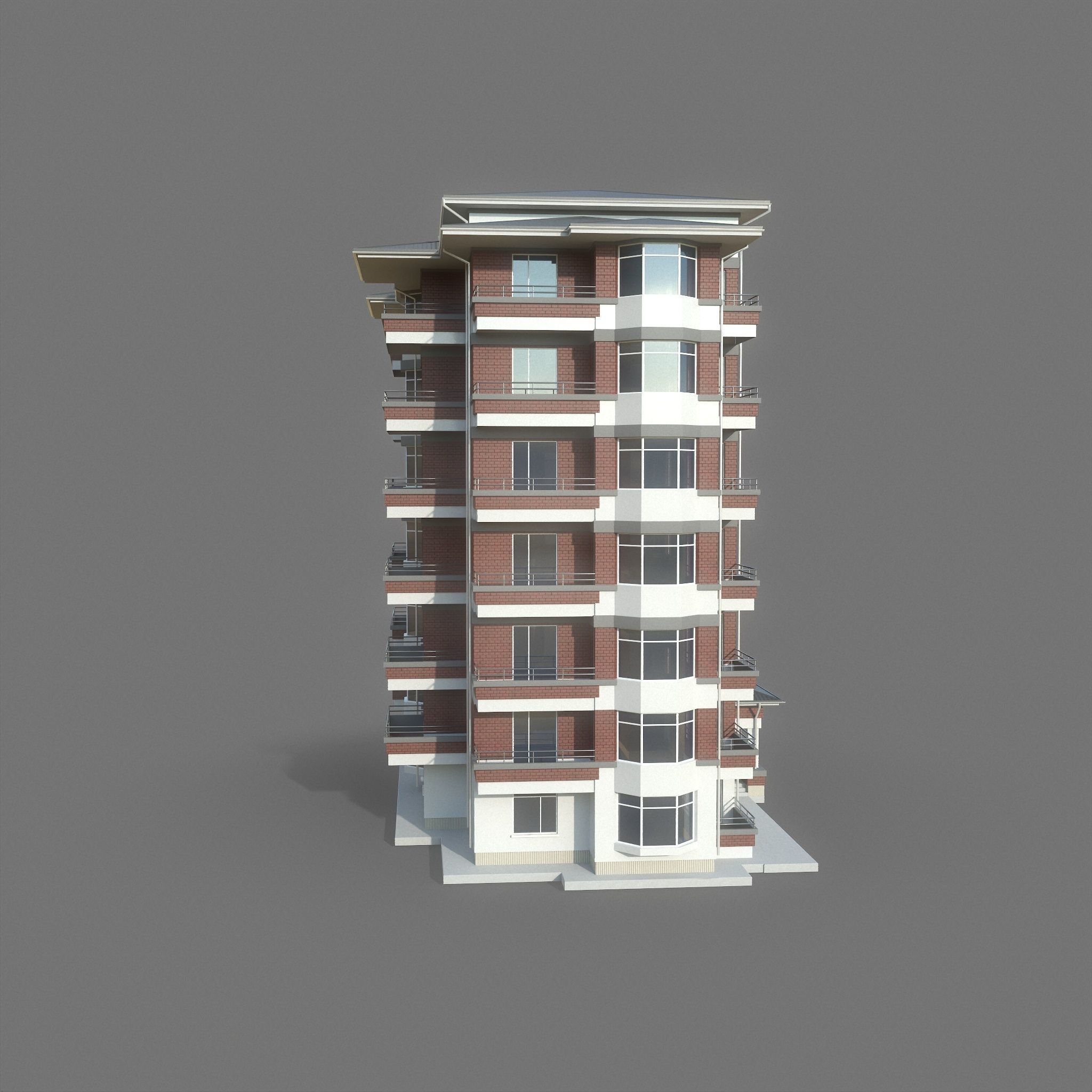 3D model Residential Apartment Building VR / AR / low-poly | CGTrader image.