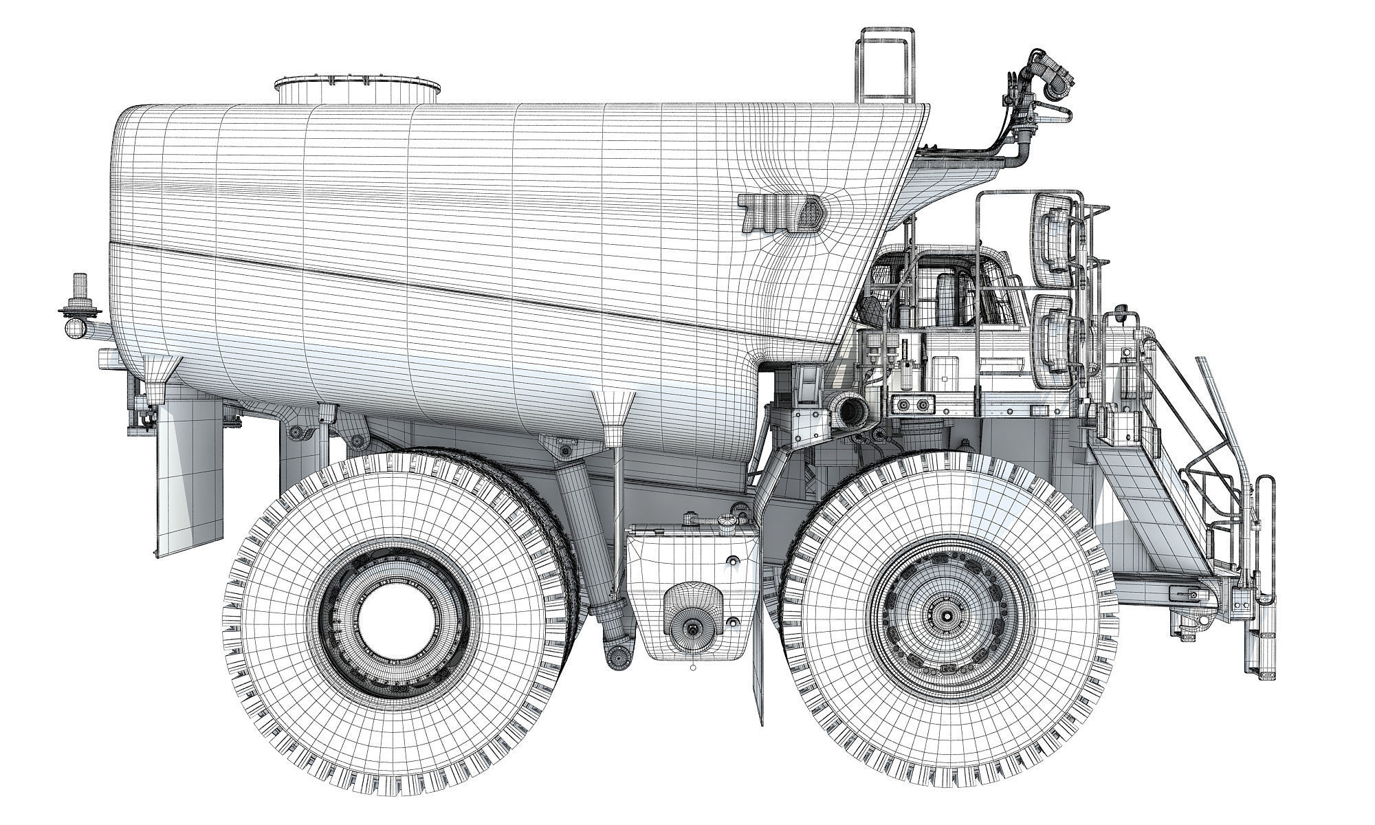 Off Highway Water Truck 3D model CGTrader