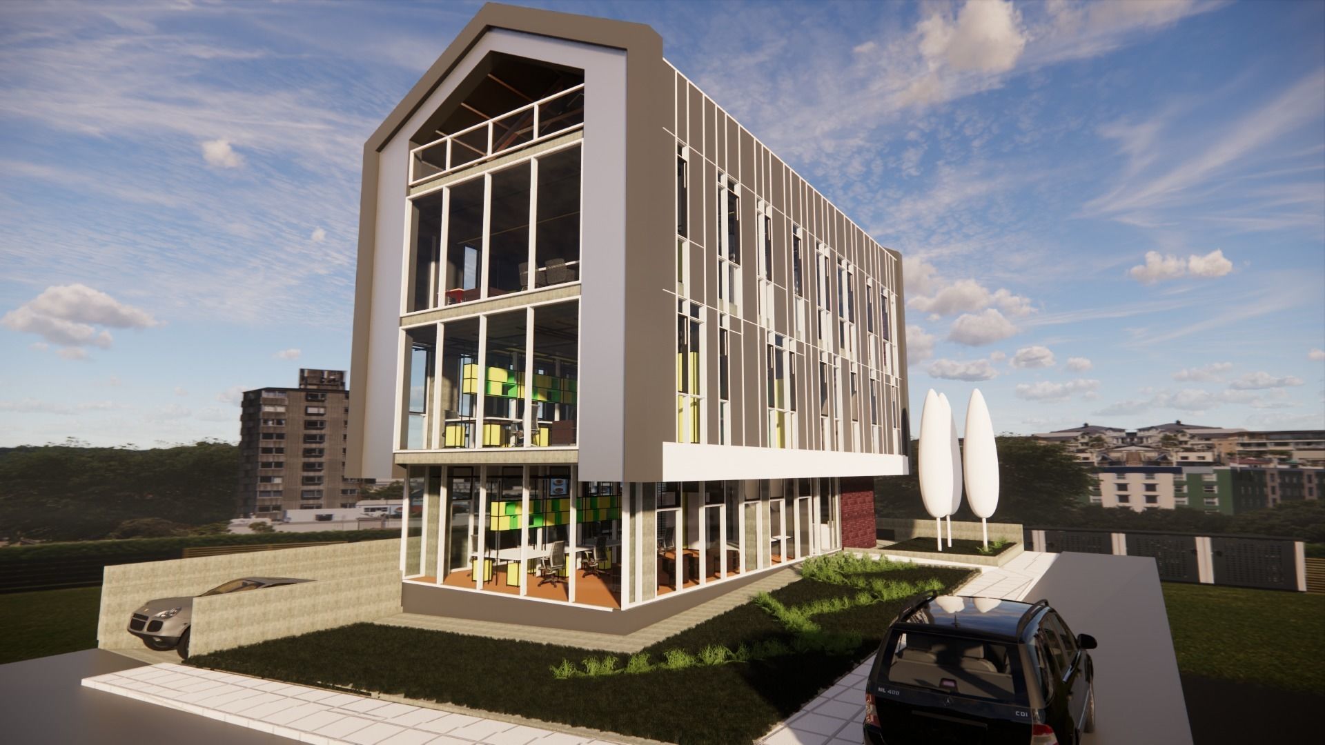 Revit Bim Modern Office Building With Stunning Facade System 3d Model Revit Bim Modern Office Building With Stunning Facade System 3d Model