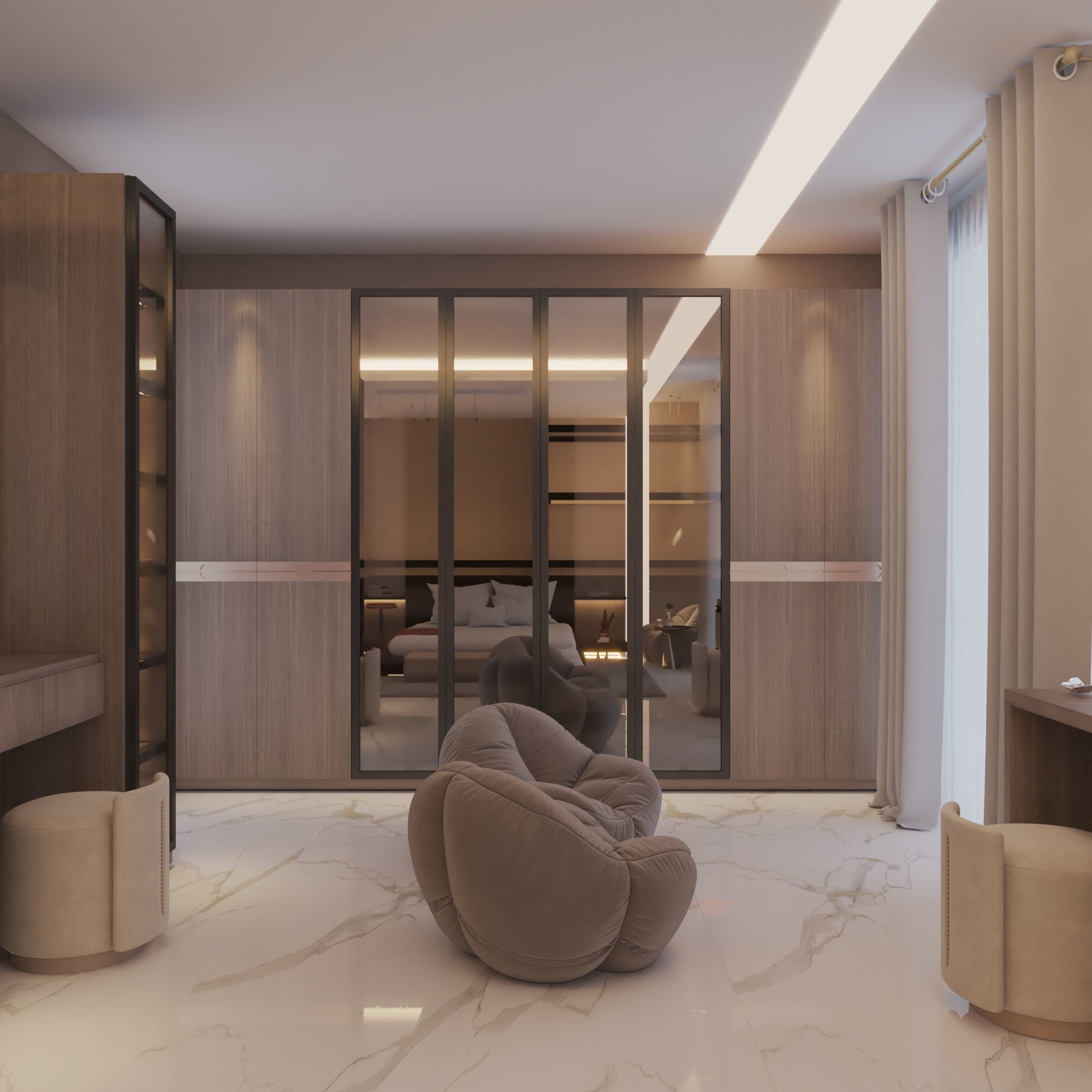 Bedroom interior scene 3D with Closets 3D model | CGTrader