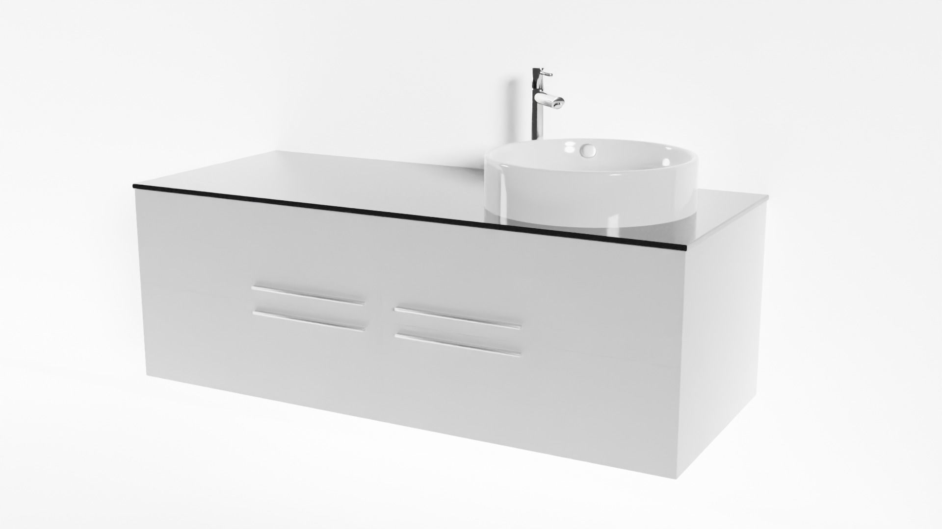 3D model WallMounted Sink Unit VR / AR / lowpoly CGTrader