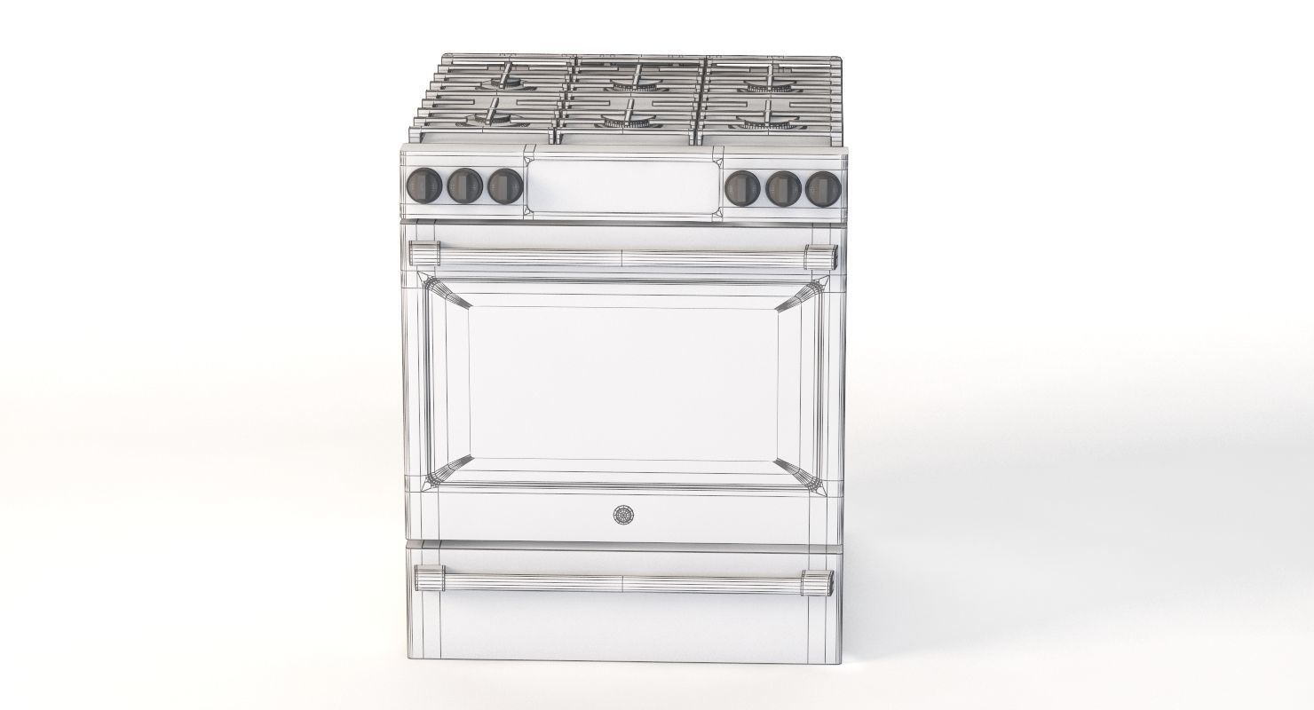 General Electric Cafe Series 30 Slide In Front Control Range 3D model