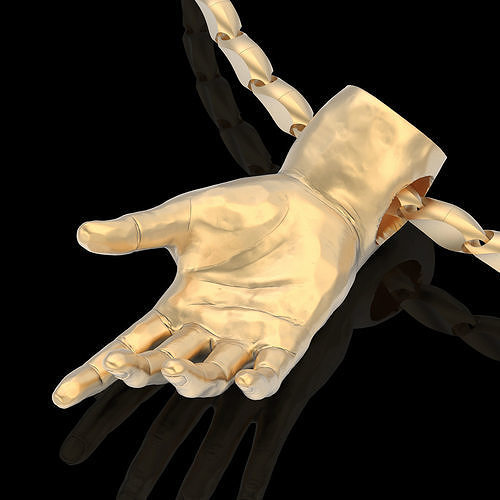 Hand pendant gold printable jewelry 3D model 3D model 3D printable ...