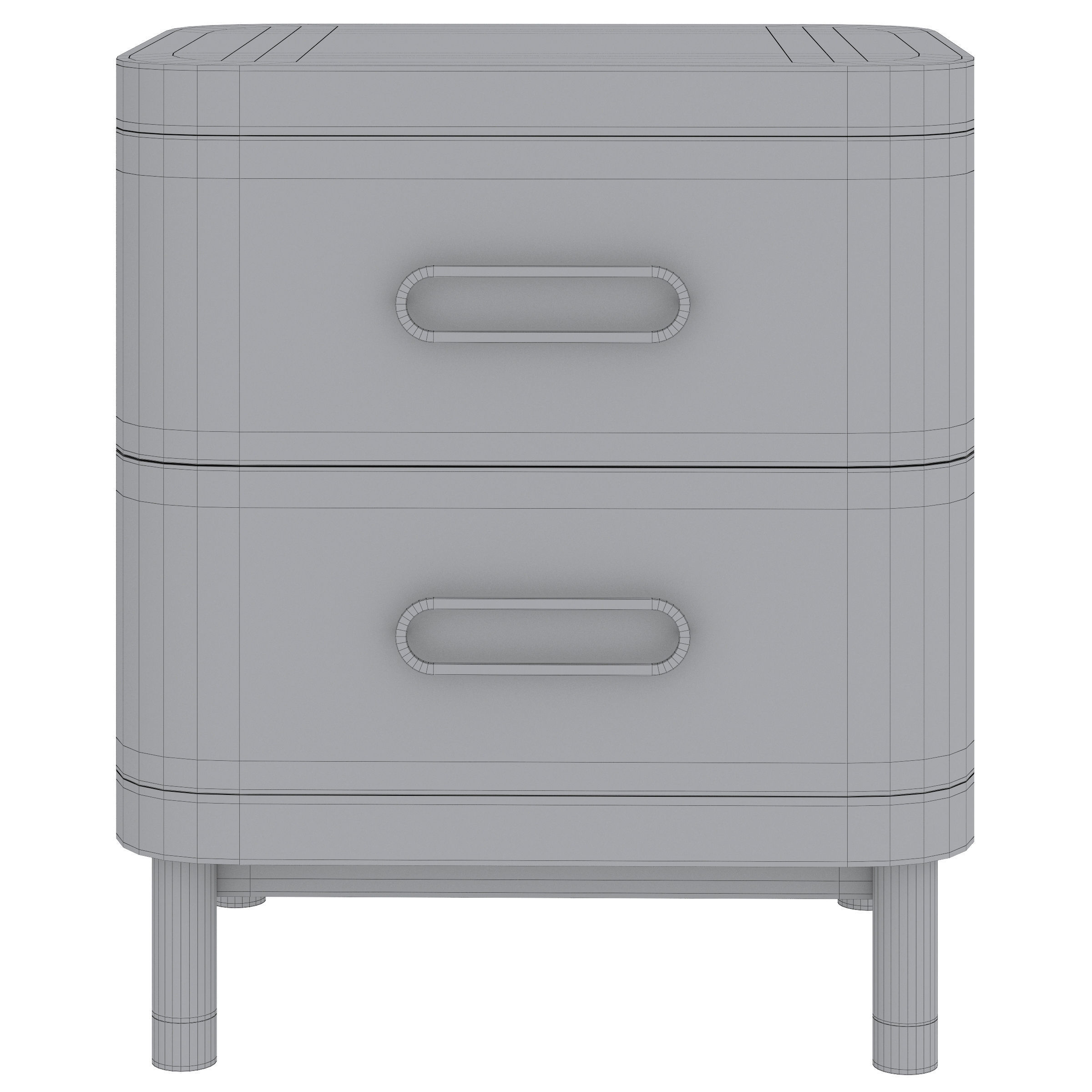 Kids Arlo White and Gold Nightstand by Crate and Barrel 3D model CGTrader